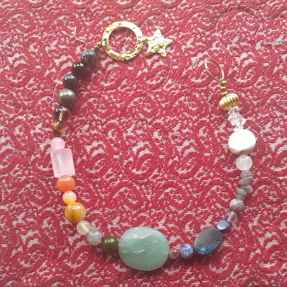 Handmade Jumbo Stone Chakra Sun Catcher - Picture 1 of 6